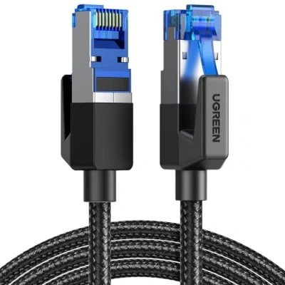 Abbildung von UGREEN Cat 8 LAN Kabel 40Gbps 2000MHz Superschnell Netzwerkkabel POE RJ45 Ethernet Wlankabel kompatibel mit PS5/4, Steam Deck, Xbox, Switch, Router, Modem(2M)