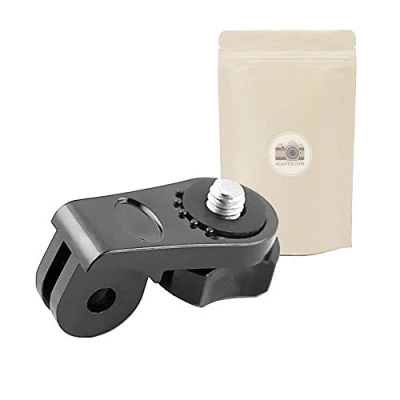 Abbildung von Adaptive AGD TREPIDED Adapter für GOPRO mit 1/4 &quot;Schrauben Fixierungen GO Pro Hero 7/6/1/1/3/3/2/1 auf Monopode minintrpedied Accessory Marke französisch
