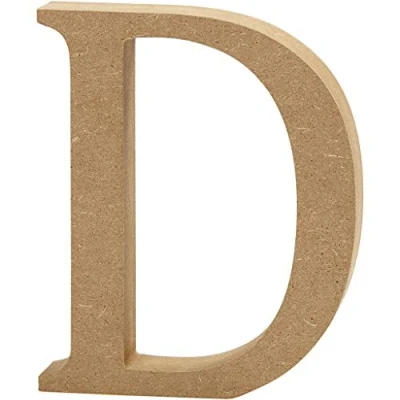 Abbildung von Creativ &quot;D MDF Buchstabe, braun, 13 x 2 cm