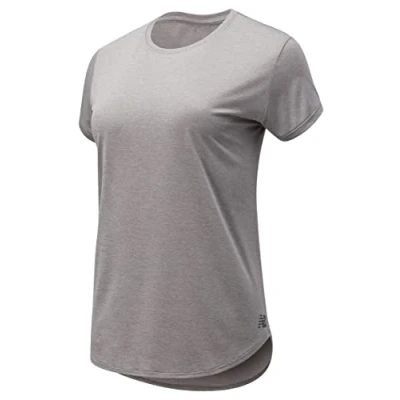 Abbildung von New Balance Damen Sport Core Heather Tee Top, Hellgrau, L