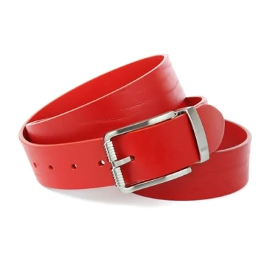 Abbildung von Anthoni Crown Unisex Ledergürtel RO2P4160 Gürtel, Rot, 105