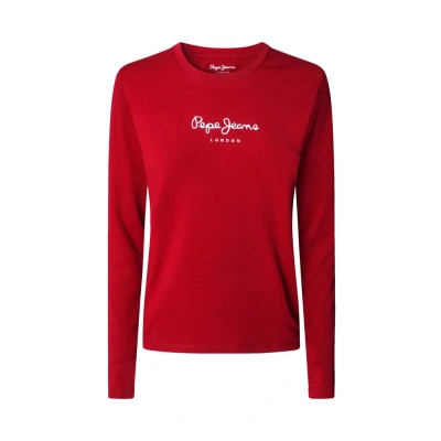 Abbildung von Pepe Jeans NEW Virginia Langarmshirt, Damen, Größe: Large, Merlot red