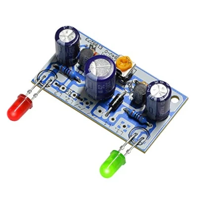 Abbildung von Kemo B003 Blinker / Wechselblinker Bausatz für 6 12 V/DC zum Anschluss von Glühlämpchen oder LEDs. Taktfrequenz einstellbar ca. 1 3 x pro Sekunde