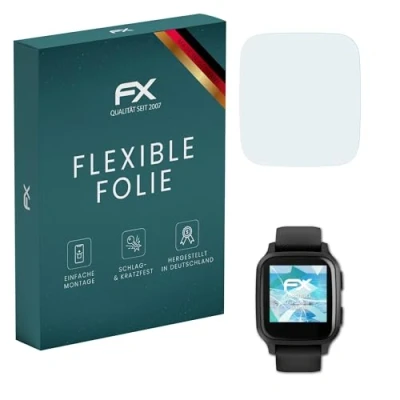Abbildung von atFoliX Schutzfolie kompatibel mit Garmin Venu SQ Folie, ultraklare und flexible FX Displayschutzfolie (3X)