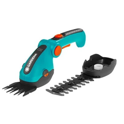 Abbildung von Gardena Set Akku Gras und Strauchschere ComfortCut Li: Grasschere mit Komfortgriff für präzisen, komfortablen Rasenkanten Formschnitt (9857 20)