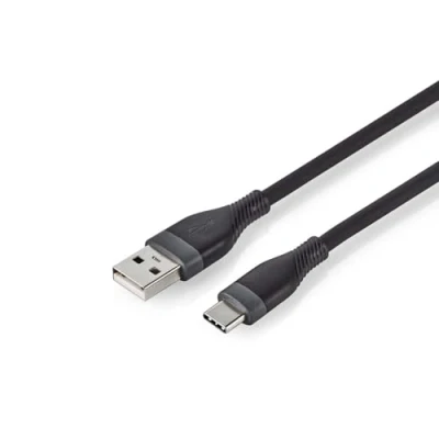 Abbildung von NEDIS USB Kabel 2.0 A Stecker Typ C ™ 480 Mbps 15 W Vernickelt 3.00 m rund PVC Schwarz Plastikbeutel