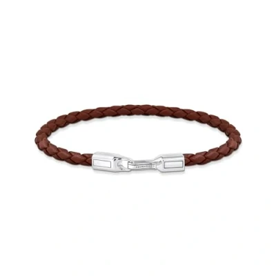 Abbildung von Thomas Sabo A2147 682 2 Unisex Lederarmband Braun Silber
