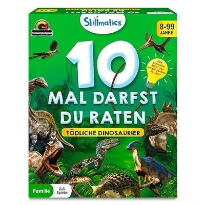 Abbildung von Skillmatics Kartenspiel 10 Mal darfst du raten Dinos, Geschenke für Kinder ab 8 Jahren, Großer Spaß unterwegs und Spieleabende mit der Familie