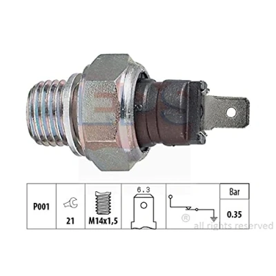 Abbildung von EPS 1.800.006 Öldruckschalter M14x1,5 Made in Italy OE Equivalent RENAULT: 4 Kombi, Super 5 Schrägheck, ESPACE 1, CITROËN: CX 1
