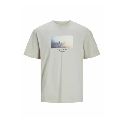 Abbildung von Jack &amp; Jones Picture SS CREW NECK SN Tshirt print, Herren, Größe: Small, Moonbeam