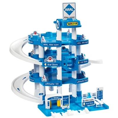 Abbildung von WADER QUALITY TOYS Spielzeug Auto Garage ARAL Parkhaus Autogarage 4 Spielebenen