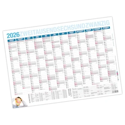 Abbildung von itenga Wandkalender Jahresplaner 2023 und 2024 Tafelkalender DIN A4