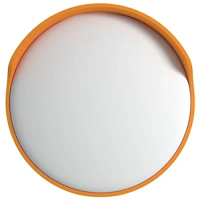 Abbildung von vidaXL Verkehrsspiegel, Verstellbar Konvexspiegel Spiegel, Sicherheitsspiegel für Garagen Einfahrten, Panoramaspiegel Outdoor, Orange Ø30 cm Polycarbonat