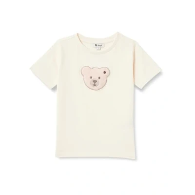 Abbildung von Steiff T Shirt Kurzarm EU Größe 110 Antique White, Shirt, Sommer für Kinder, Babyoberteil, ideales Basic bequem und weich, waschmaschinenfest