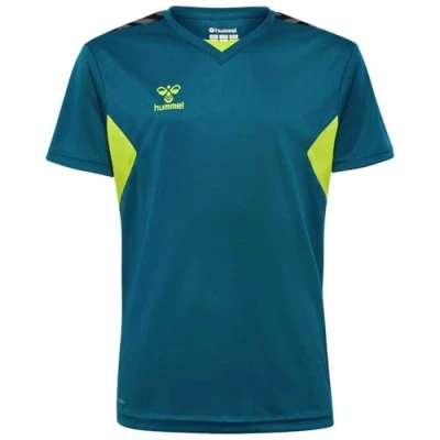 Abbildung von Hummel Authentic Sport Tshirt für Kinder, Größe: 176, Blue coral sulphur spring