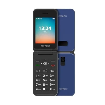 Abbildung von myPhone Flip LTE Klapphandy für Senioren SOS Taste 4G Volte großer Akku 1000 mAh bis zu 6 Tage ohne Aufladen, mit Einer Fackel, Dual SIM