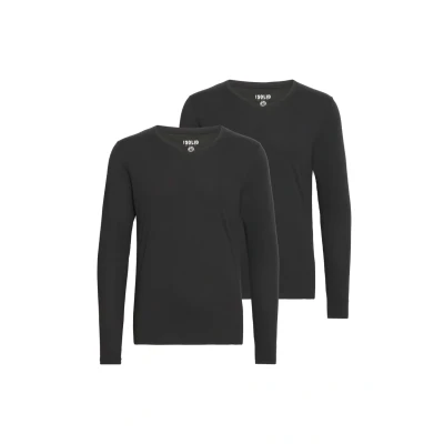Abbildung von Solid Sdbasil Langarmshirt, Herren, Größe: Large, Black