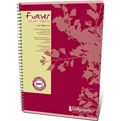 Abbildung von Clairefontaine 17407C Packung mit 10 Spiralheften Forever, DIN A5 90 Blatt 70g, kariert, farbig sortiert, 1 Pack