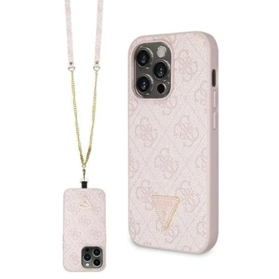 Abbildung von Guess GUHCP14LP4TDSCPP Hülle für iPhone 14 Pro 6.1&quot; Rosa hardcase Crossbody 4G Metal Logo