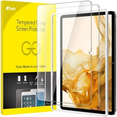 Abbildung von JETech Schutzfolie für Samsung Galaxy Tab S8 2022 / S7 2020 11 Zoll mit Einfaches Installationswerkzeug, Panzer Schutz Glas Folie Displayschutz, HD Klar, 2 Stück