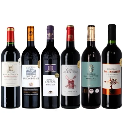 Abbildung von La Grande Vinothèque Châteaux Bordeaux Wein Probierpaket Selection 6 Flasche Rotwein mit Goldmedaille aus Bordeaux, Frankreich (6 x 0.75 l)
