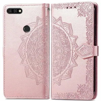 Abbildung von Hülle für Huawei Y7 2018/Y7 Prime 2018/Honor 7C,Klappbar Leder Tasche Case Cover,Handyhülle 7C Kartenfach Standfunktion Schutzhülle Klapphülle Lederhülle