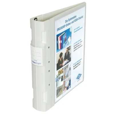 Abbildung von Wedo 5818000 Ordner Ergogrip Präsentationsordner (A4, 4 Ringmechanik, Kunststoff, 31,3 x 5,6 28,0 cm) weiß