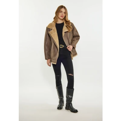 Abbildung von DREIMASTER Vintage Damen Jacke S / Braun 100% Lammleder