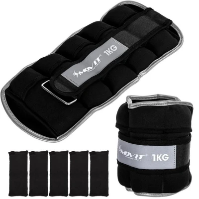 Abbildung von MOVIT Gewichtsmanschette 2er Set Gewichtsmanschetten Neopren, Laufgewichte, (Set, Set), mit Reflektoren, verstellbare Gewichte, 2x 1,0kg, Farbwahl