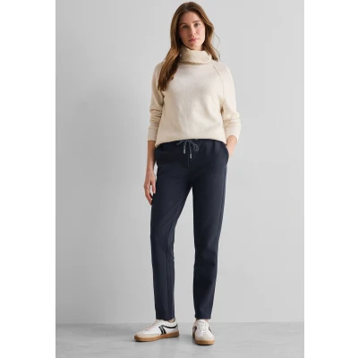 Abbildung von Cecil Twill Casual FIT Jogginghose, Damen, Größe: Lx30, Blau