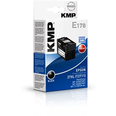 Abbildung von KMP Tintenkartusche für Epson WorkForce WF 3600/WF 7600, E178, black pigmented
