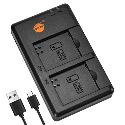 Abbildung von DSTE DMW BTC11 Batterie USB Dual Quick Ladegerät Compatible für BCM13E,DMW BCM13,DMW BCM13PP,Panasonic Lumix DMC FT5,DMC TS5,DMC TZ37,DMC TZ40,DMC TZ41,DMC ZS27,DMC ZS30 Kamera