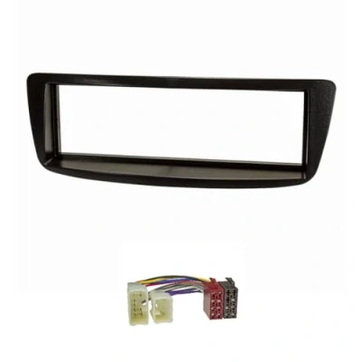 Abbildung von tomzz Audio Radioblende Set passt für Toyota Aygo schwarz mit Radioadapter ISO Autoradio