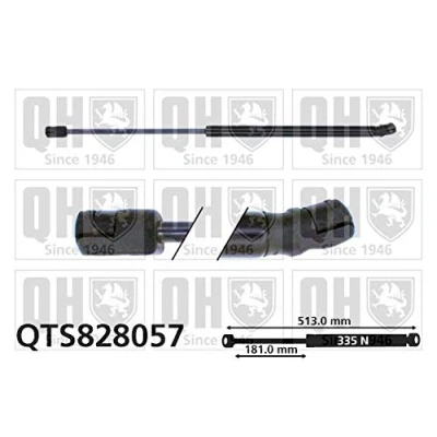 Abbildung von QUINTON HAZELL QTS828057 Heckklappendämpfer 335 513 MAZDA: 2 Schrägheck
