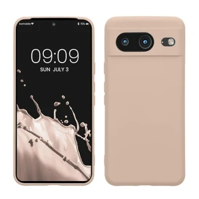 Abbildung von kwmobile Slim Case kompatibel mit Google Pixel 8 Hülle Handyhülle aus Silikon in Coconut Swirl