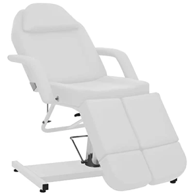 Abbildung von vidaXL Kosmetikstuhl Einstellbar Drehbar Kosmetikliege Therapieliege Massageliege Tattooliege Tattoostuhl Kunstleder Weiß 180x62x78cm