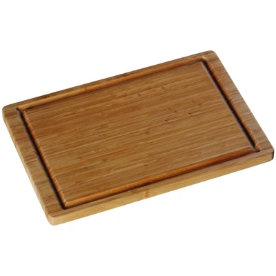 Abbildung von WMF Schneidebrett Bambus natur, 38 x 25 1,9 cm, Brett, Holzbrett rechteckig Tranchierbrett mit Saftrille Küchenbrett klingenschonend