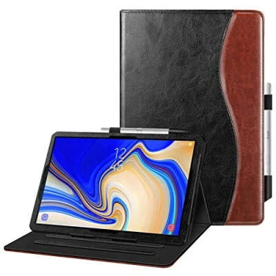 Abbildung von Fintie Hülle für Samsung Galaxy Tab S4 10.5 T830 / T835 2018 Tablet Multi Winkel Betrachtung Kunstleder Schutzhülle mit Dokumentschlitze und S Pen Halter, Auto Schlaf/Wach Funktion, Doppelfarbig