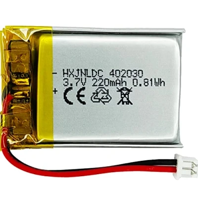 Abbildung von DC 3,7 V 220mAh 402030 wiederaufladbarer Lithium Polymer Akku, Batterieersatz für DIY Elektronikprodukte mit 3,75 V, Mobile Energiespeicherleistung, LED Leuchten、Uhr, Kopfhörer