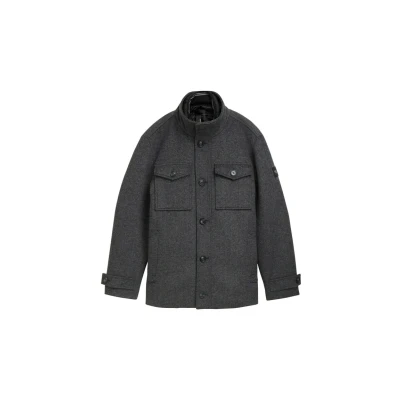 Abbildung von TOM Tailor 2IN1 Kurzmantel, Herren, Größe: XXL, Dark grey black herringbone