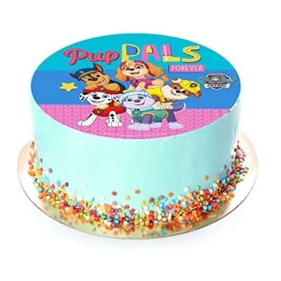 Abbildung von Kardasis Paw Patrol Tortenaufleger Essbarer Aufleger für Torten und Kuchen Tortendekoration den Themengeburtstag 20cm
