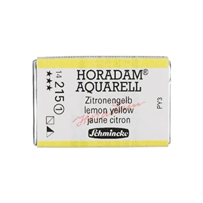 Abbildung von Schmincke HORADAM® AQUARELL feinste Künstler Aquarellfarben, 215 Zitronengelb, 14 043, 1/1 Näpfchen