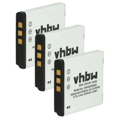 Abbildung von 3X vhbw Kamera Akku Set für Pentax Q, Q10, Q7 wie D Li68, Li122 Digi Cam
