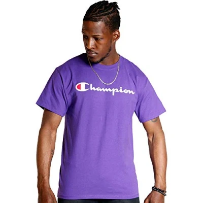 Abbildung von Champion Herren Graphic Jersey Tee T Shirt, Violett, M EU