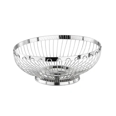 Abbildung von APS 30240 Hochglanzpolierter Edelstahl Oval Korb für Brot oder Obst, 24 x 19 8.5 cm