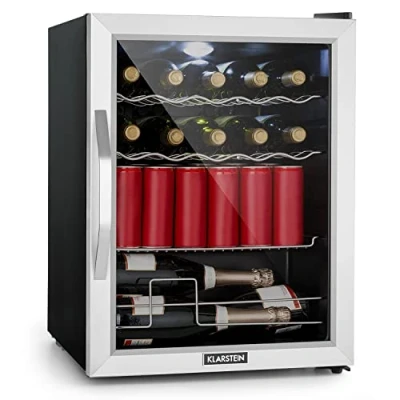 Abbildung von Klarstein Table Top Kühlschrank Beersafe XL mixit 10033120, 63 cm hoch, 47 breit, Bier Hausbar Getränkekühlschrank Flaschenkühlschrank Glastür