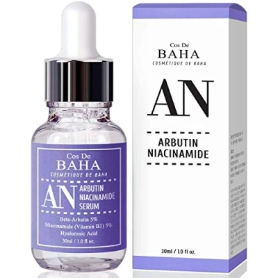 Abbildung von Cos de BAHA Niacinamide 5% + Arbutin Serum with Hyaluronic Acid Diminishes Acne Treating Pigmentations Age Spots, 1oz (30ml)