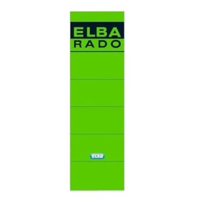 Abbildung von ELBA 100420948 Rückenschilder Rado 10er Pack breit und kurz selbstklebend grün