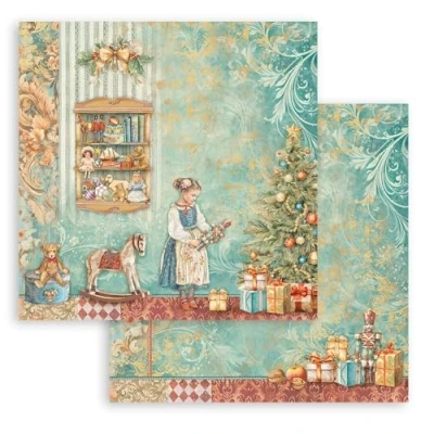 Abbildung von Stamperia Loose Sheets for Scrapbooks, Albums, Cards, Bullet Journals, and More, Acid Free, Double Sided, Perfect Hobbies, Crafts, Gifting (The Nutcracker, Toys) (30.5 x 31.5cm) (6 Sheets)