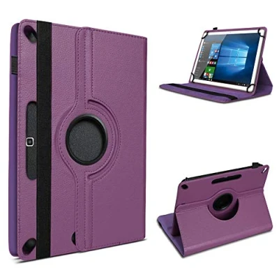 Abbildung von UC Express Tablet Hülle kompatibel für Wortmann Terra Pad 1006 1005 1004 1006V2 Tasche Schutzhülle Cover Schutz Case 360 Drehbar Klapphülle, Farben:Lila